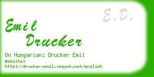 emil drucker business card